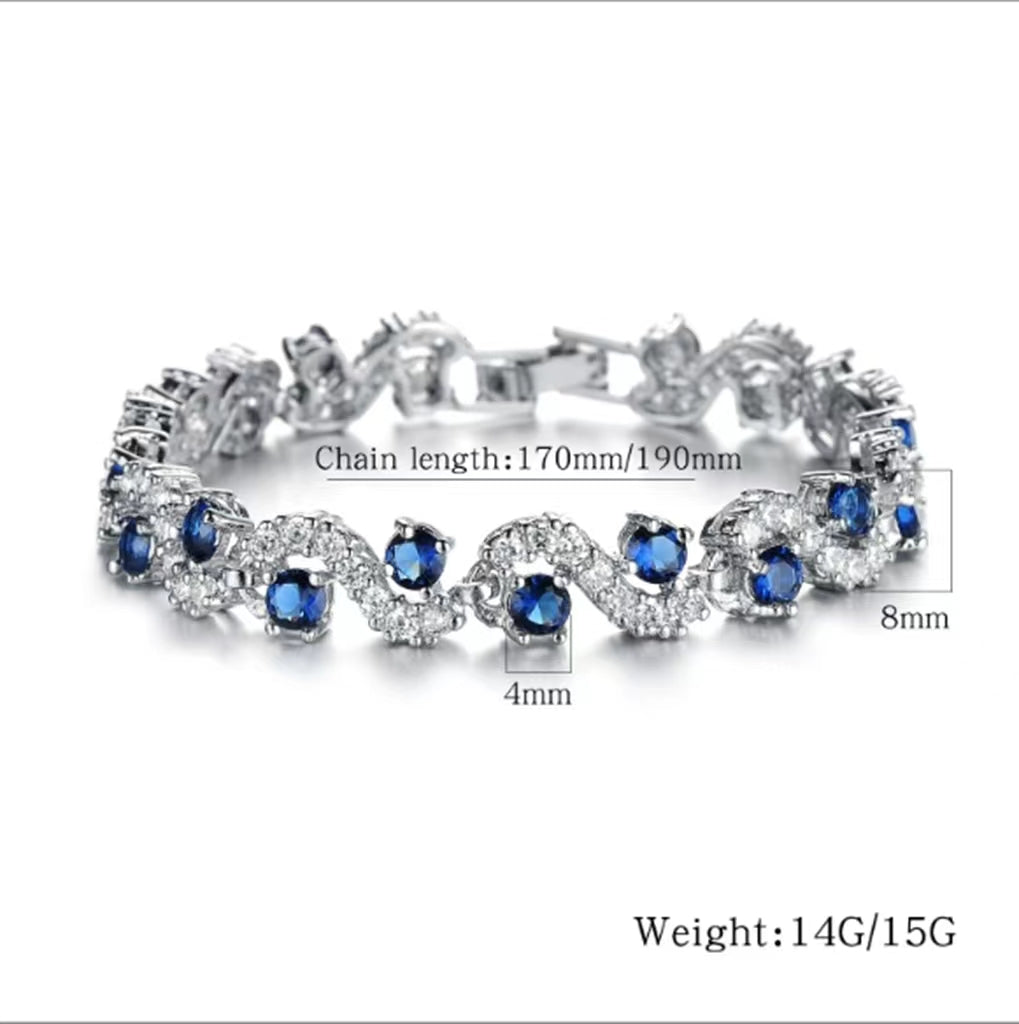 Blaues Wellenarmband