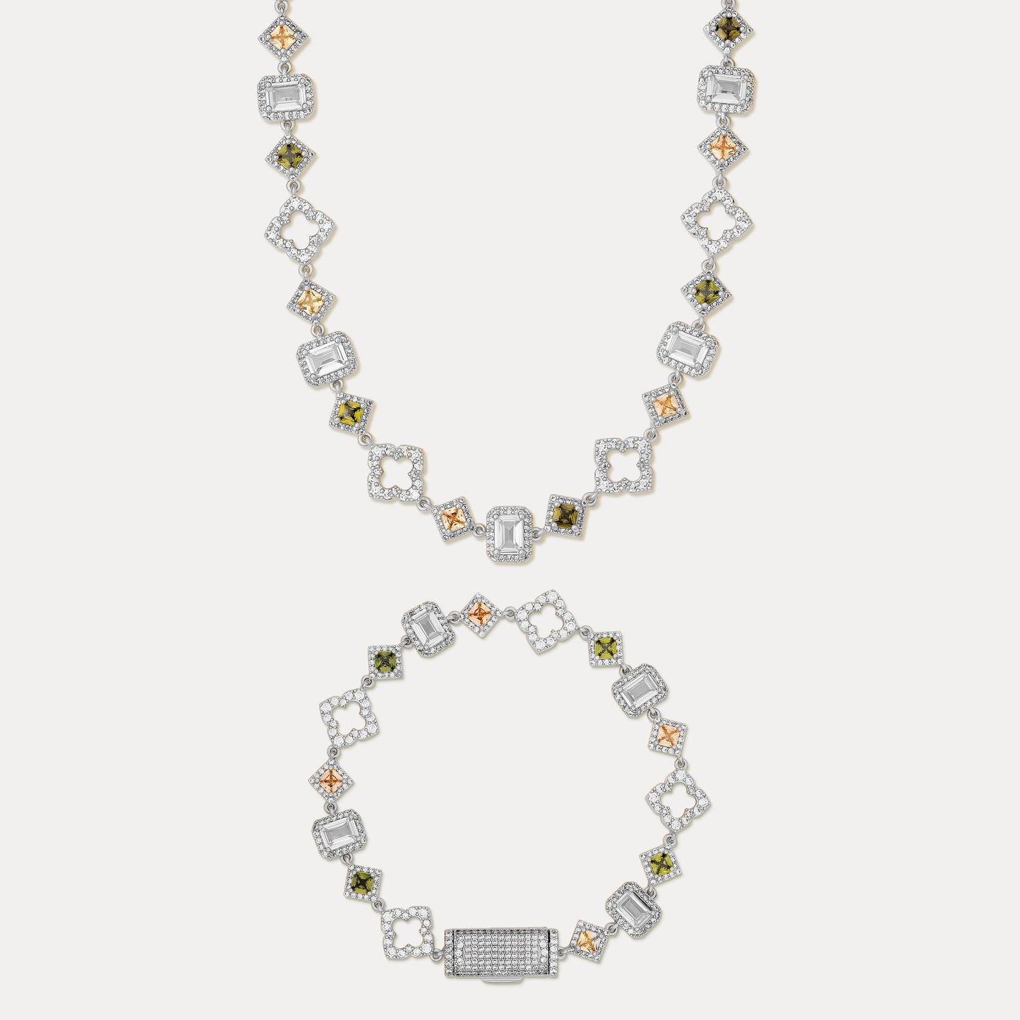 Midas-Edelsteinset (Unisex-Edelsteinkette und -Armband)