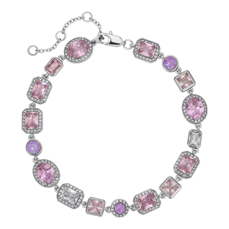 Amour – Fußkette mit Sonnenwende-Edelstein in Rosa