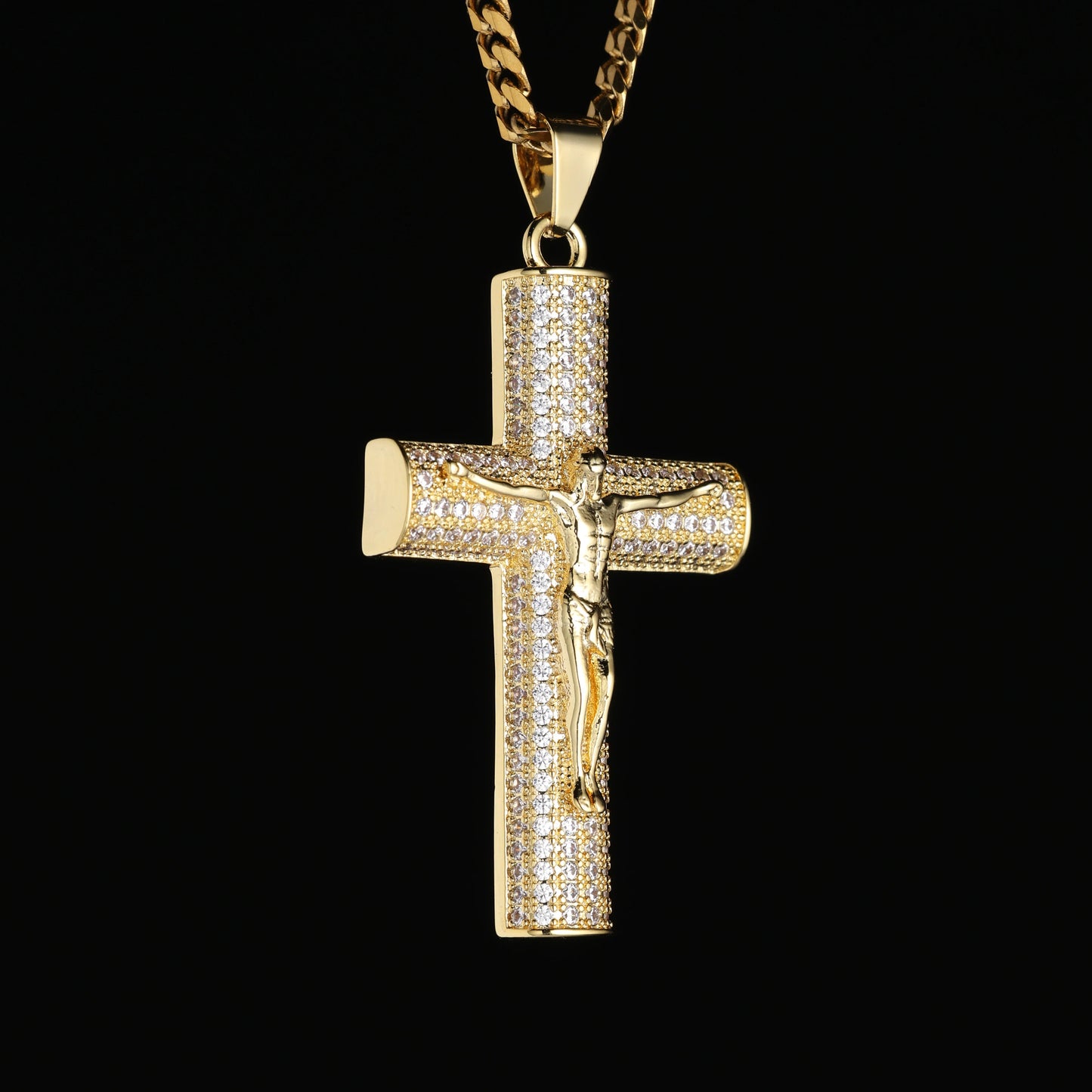 No-Fade 14K vergoldet mit Jesus Christus Kreuz