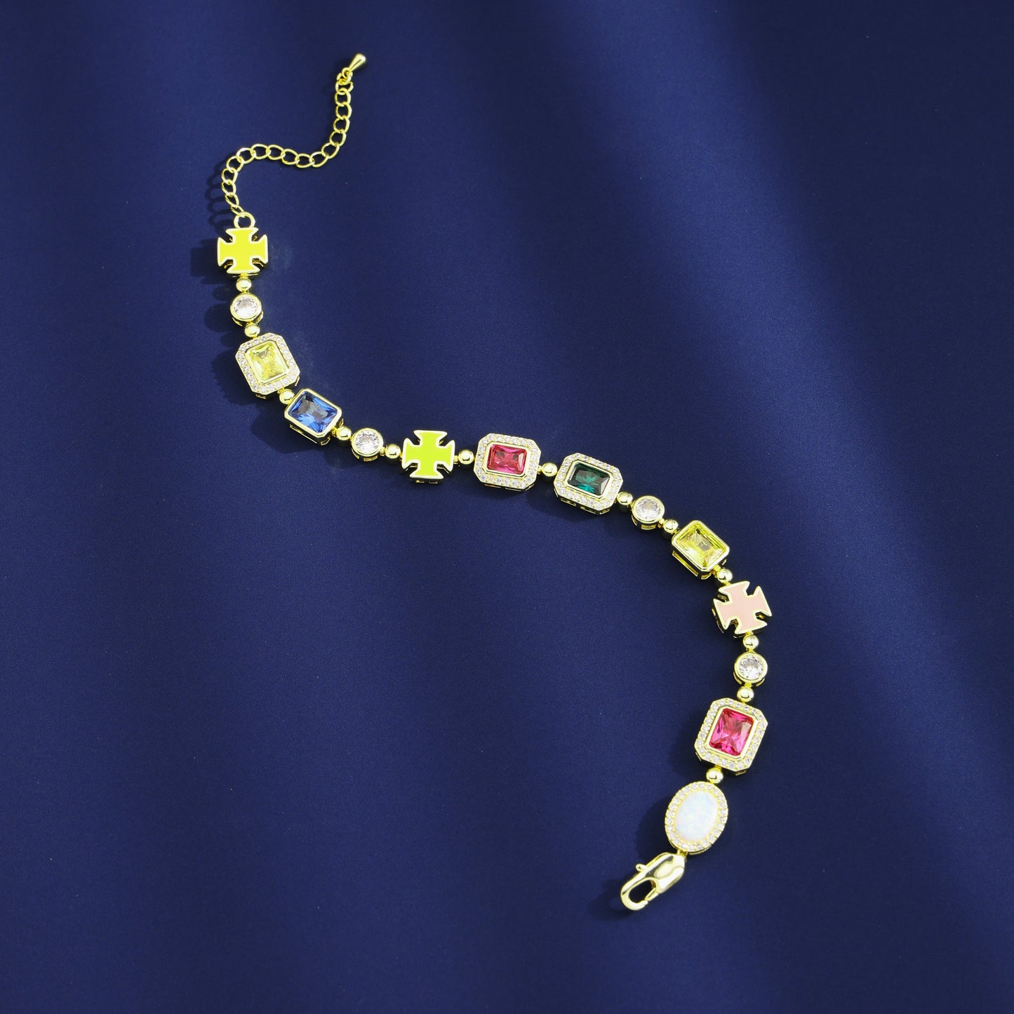 Sonnenwenden-Edelstein-Fußkette