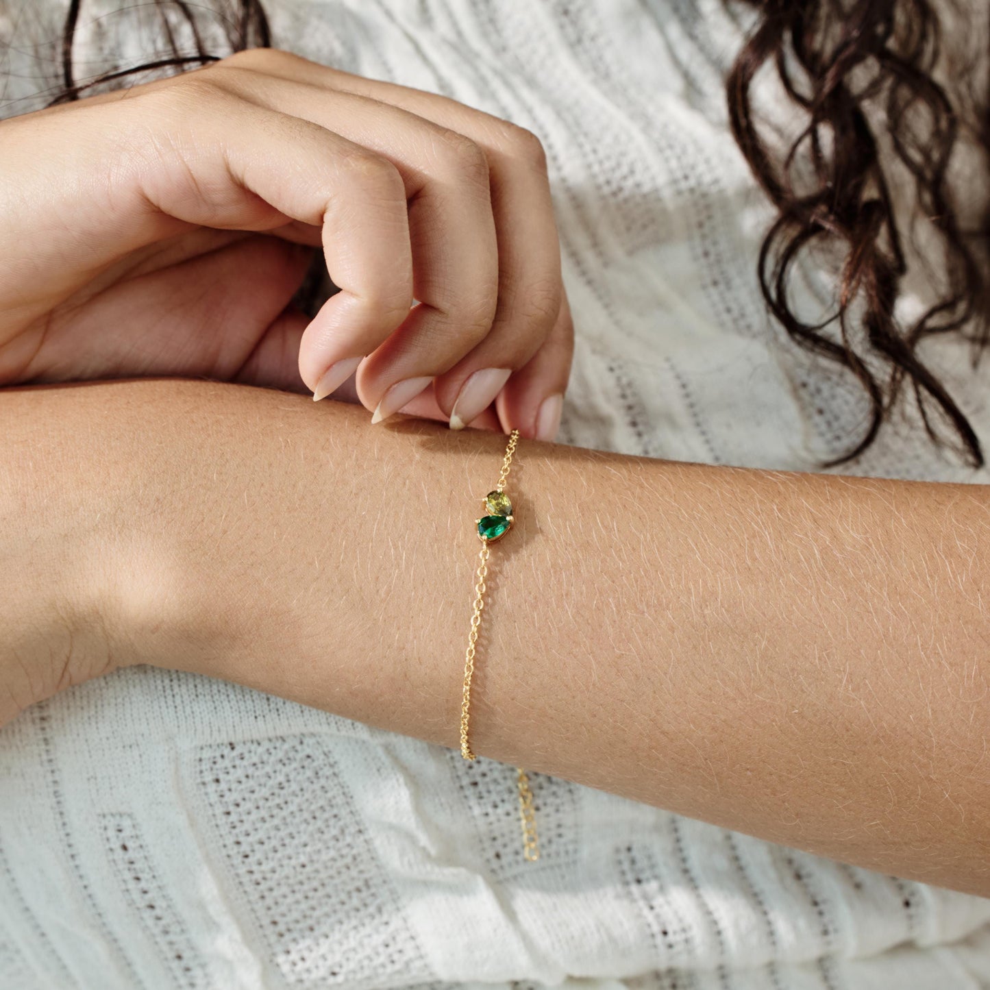 Personalisiertes Herz-Geburtsstein-Armband