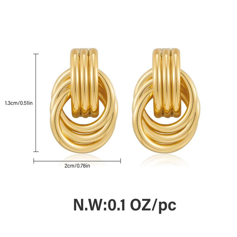 Geometrische Tropfen-Ohrringe - Ohrstecker