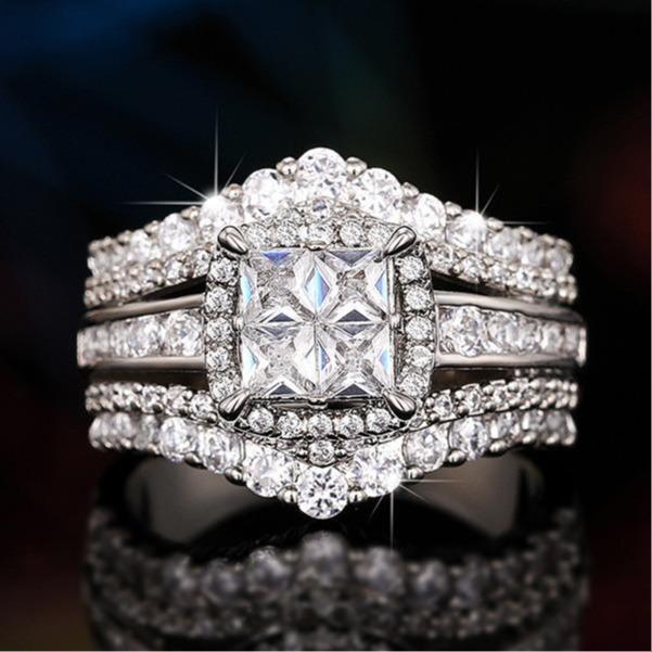Quadratischer Fünf-in-Eins-Ring für Frauen – Perfektes Geschenk für Freundin oder Ehefrau