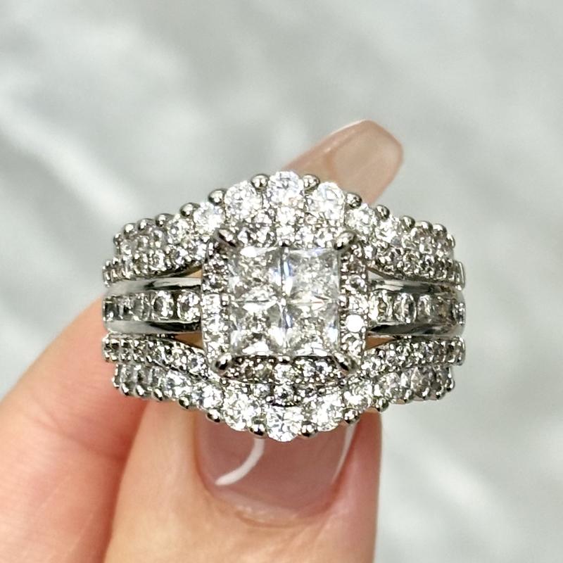 Quadratischer Fünf-in-Eins-Ring für Frauen – Perfektes Geschenk für Freundin oder Ehefrau