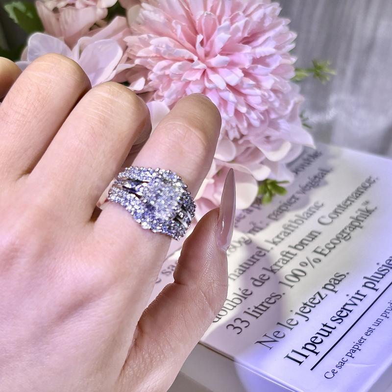 Quadratischer Fünf-in-Eins-Ring für Frauen – Perfektes Geschenk für Freundin oder Ehefrau