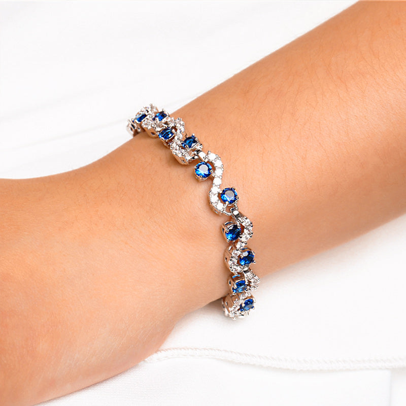 Blaues Wellenarmband