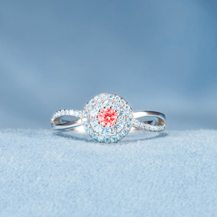Zweifarbiger Geburtssteinring - Geschenk der Liebe