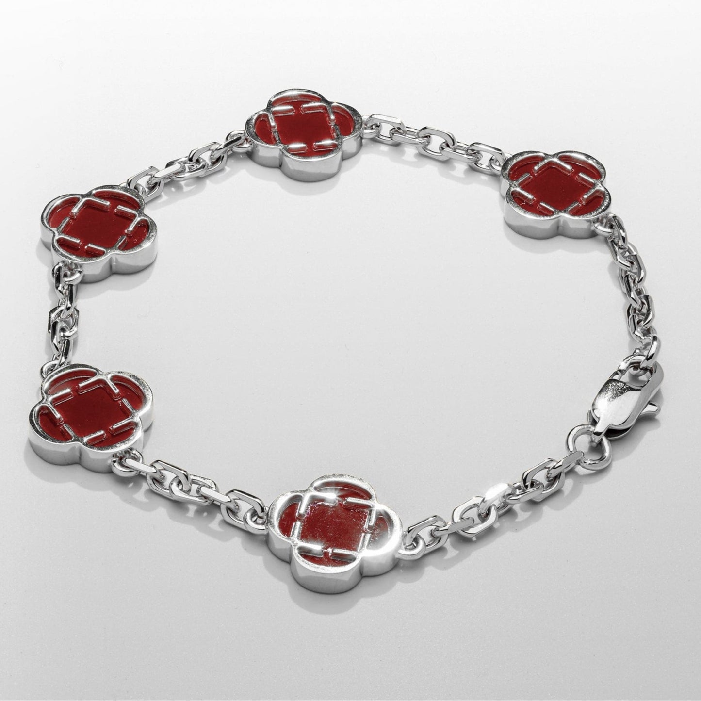 Rotes Korallen-Edelsteinarmband