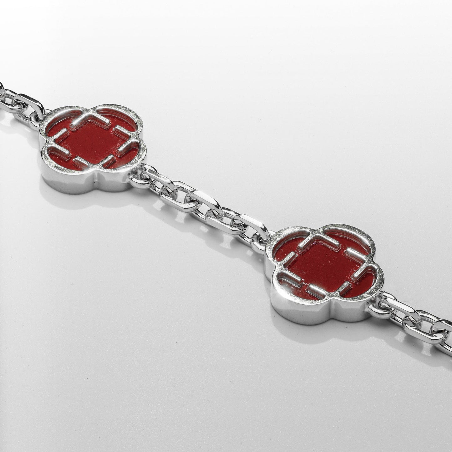 Rotes Korallen-Edelsteinarmband