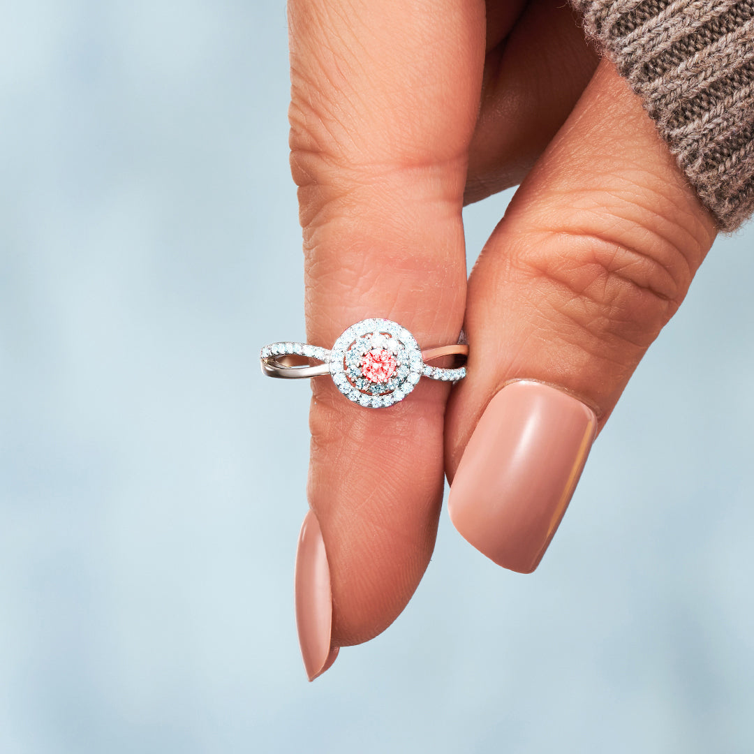 Zweifarbiger Geburtssteinring - Geschenk der Liebe