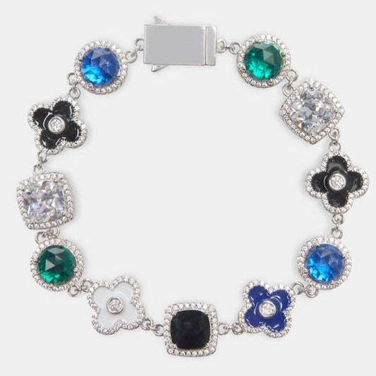 Armband mit mehreren Edelsteinmotiven