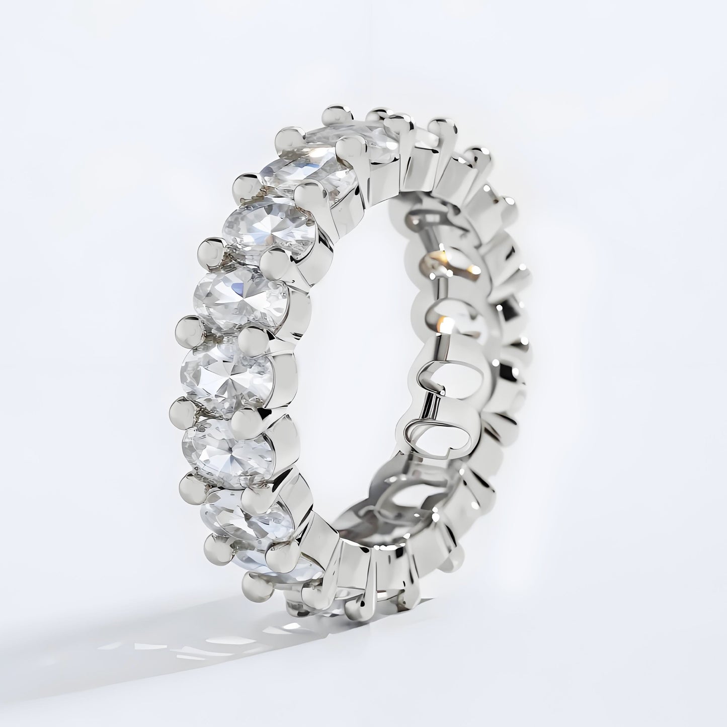 vergoldeter ovaler Zirkonia Lovering