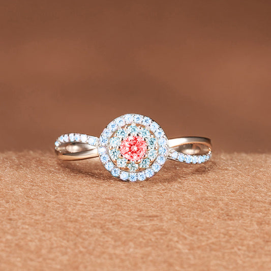 Zweifarbiger Geburtssteinring - Geschenk der Liebe