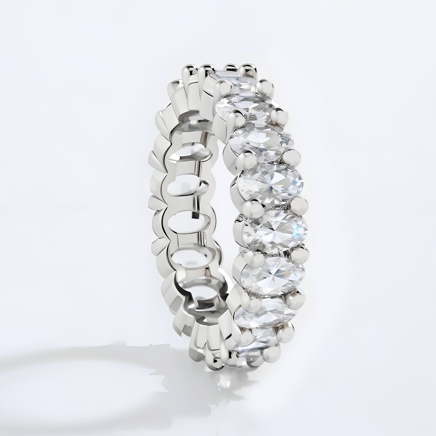 vergoldeter ovaler Zirkonia Lovering