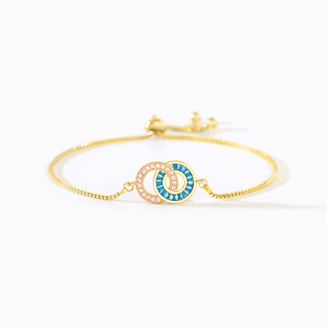 Mutter & Tochter Verbindungskreise Armband