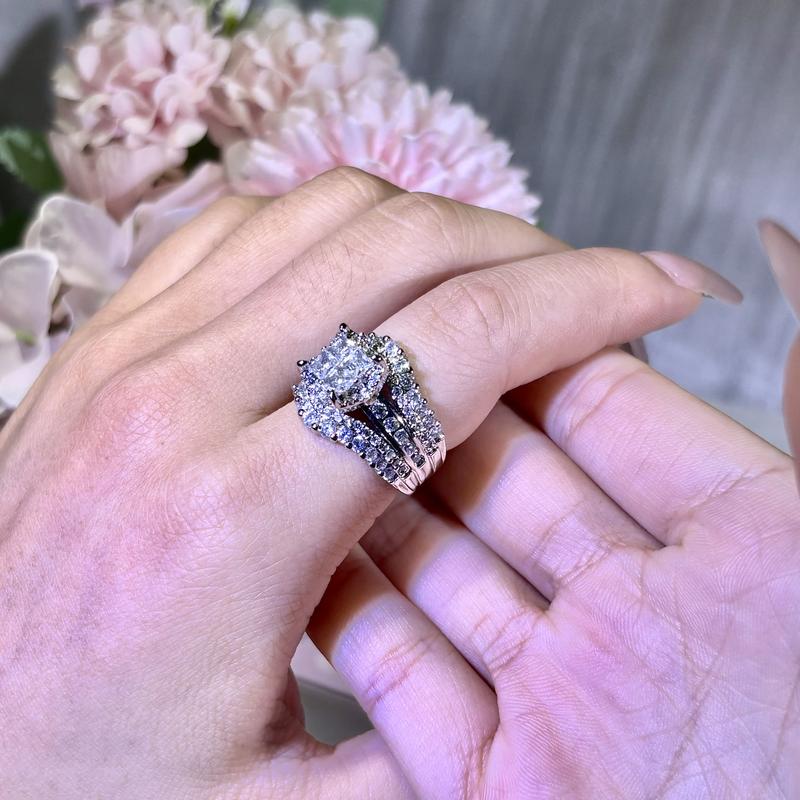 Quadratischer Fünf-in-Eins-Ring für Frauen – Perfektes Geschenk für Freundin oder Ehefrau