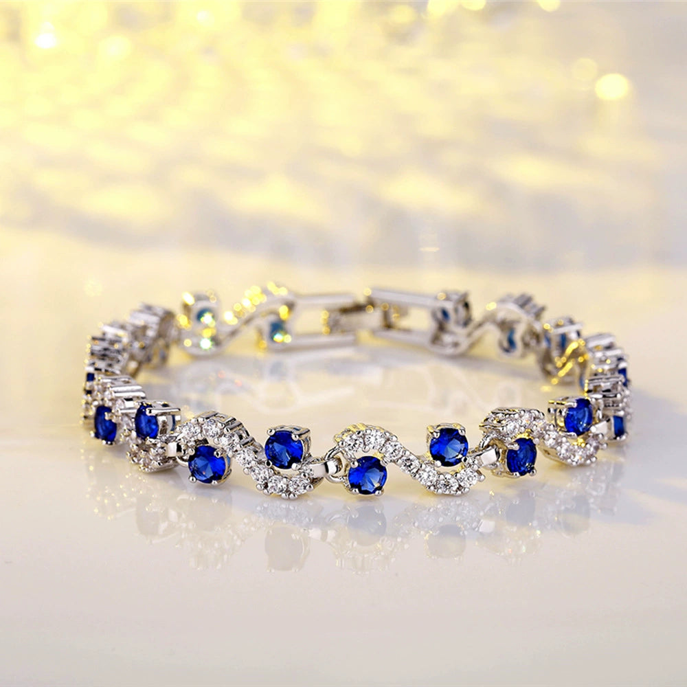 Blaues Wellenarmband