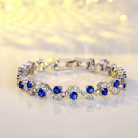 Blaues Wellenarmband