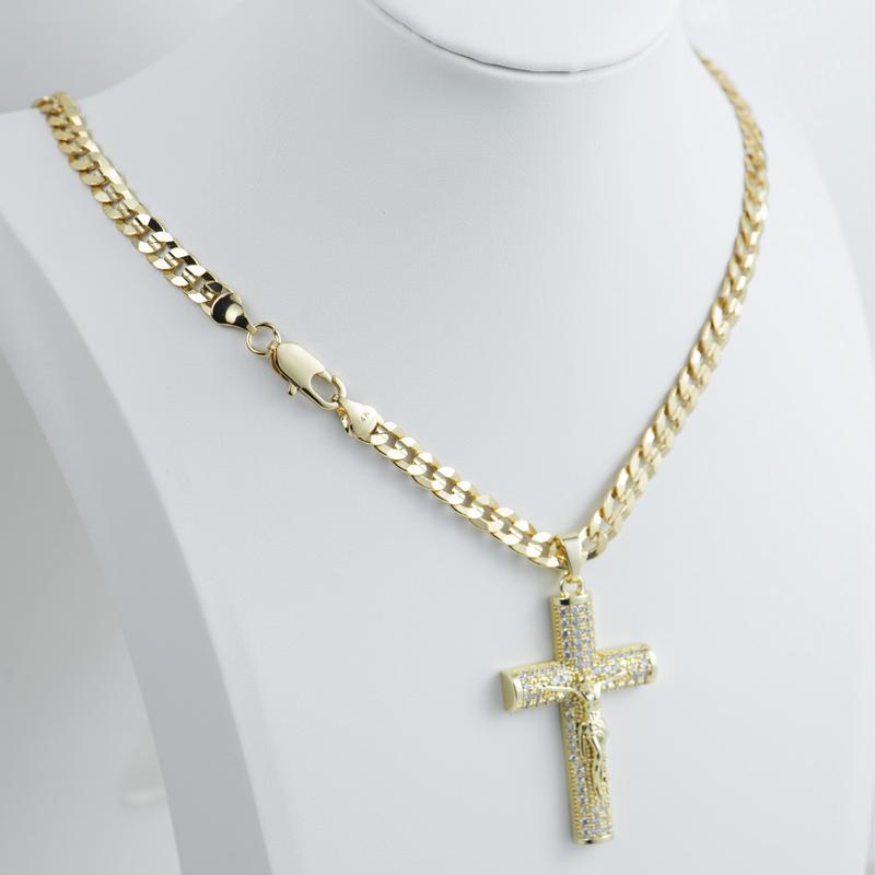 No-Fade 14K vergoldet mit Jesus Christus Kreuz