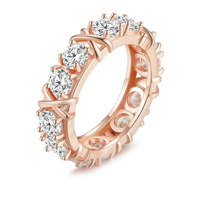 🔥Zweifarbiger Ring mit eingelegtem Goldzirkon, modischer Temperamentring