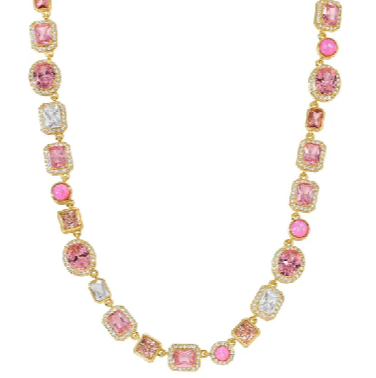 Amour – Halskette mit Sonnenwende-Edelstein in Rosa