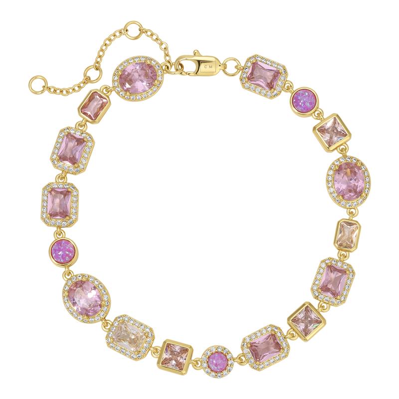 Amour – Halskette mit Sonnenwende-Edelstein in Rosa