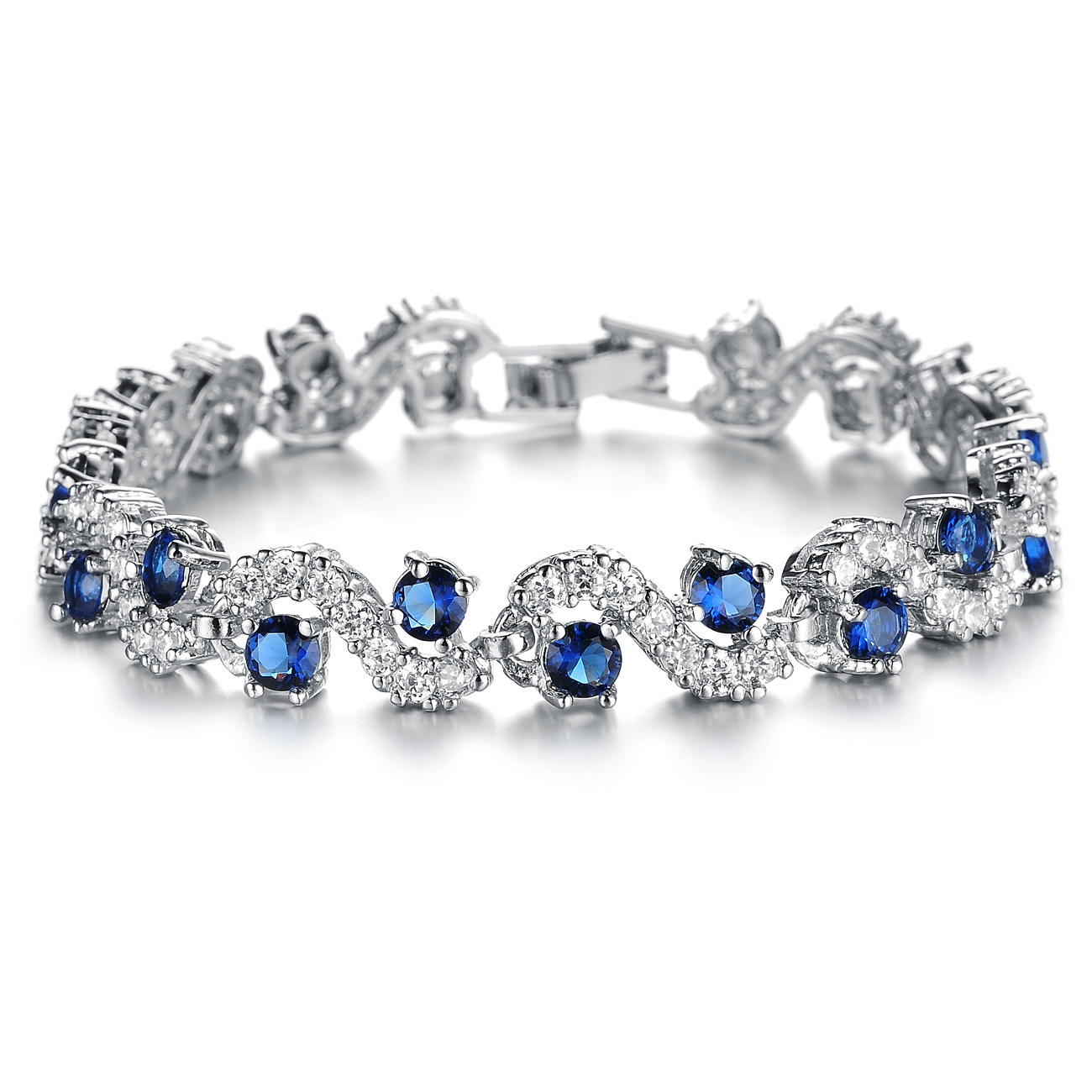 Blaues Wellenarmband