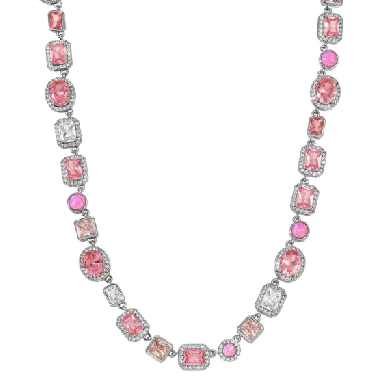 Amour – Halskette mit Sonnenwende-Edelstein in Rosa