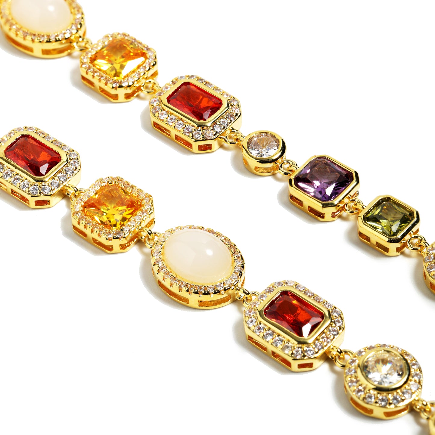 Wunderschönes Edelsteinset (Edelsteinkette und -armband)