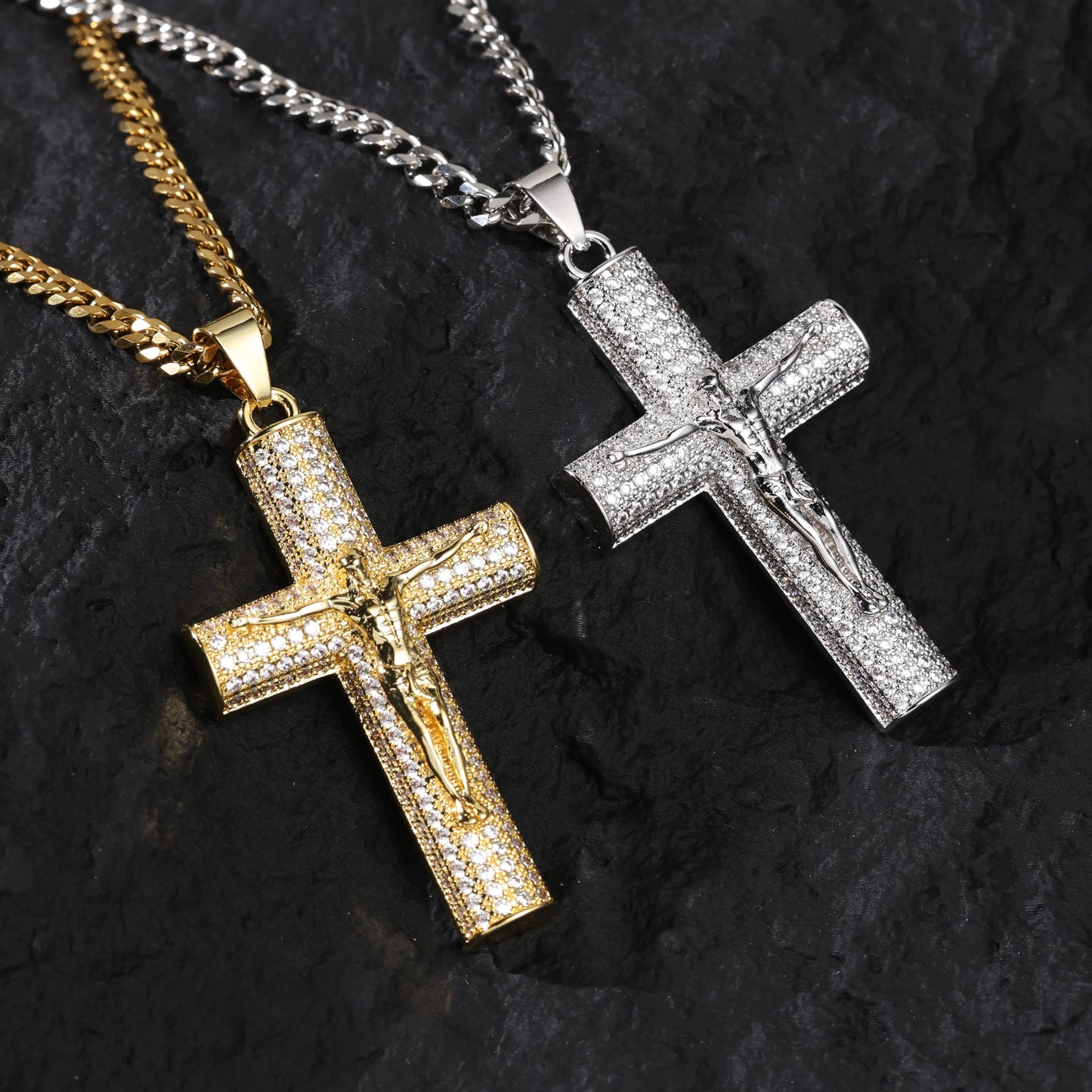 No-Fade 14K vergoldet mit Jesus Christus Kreuz