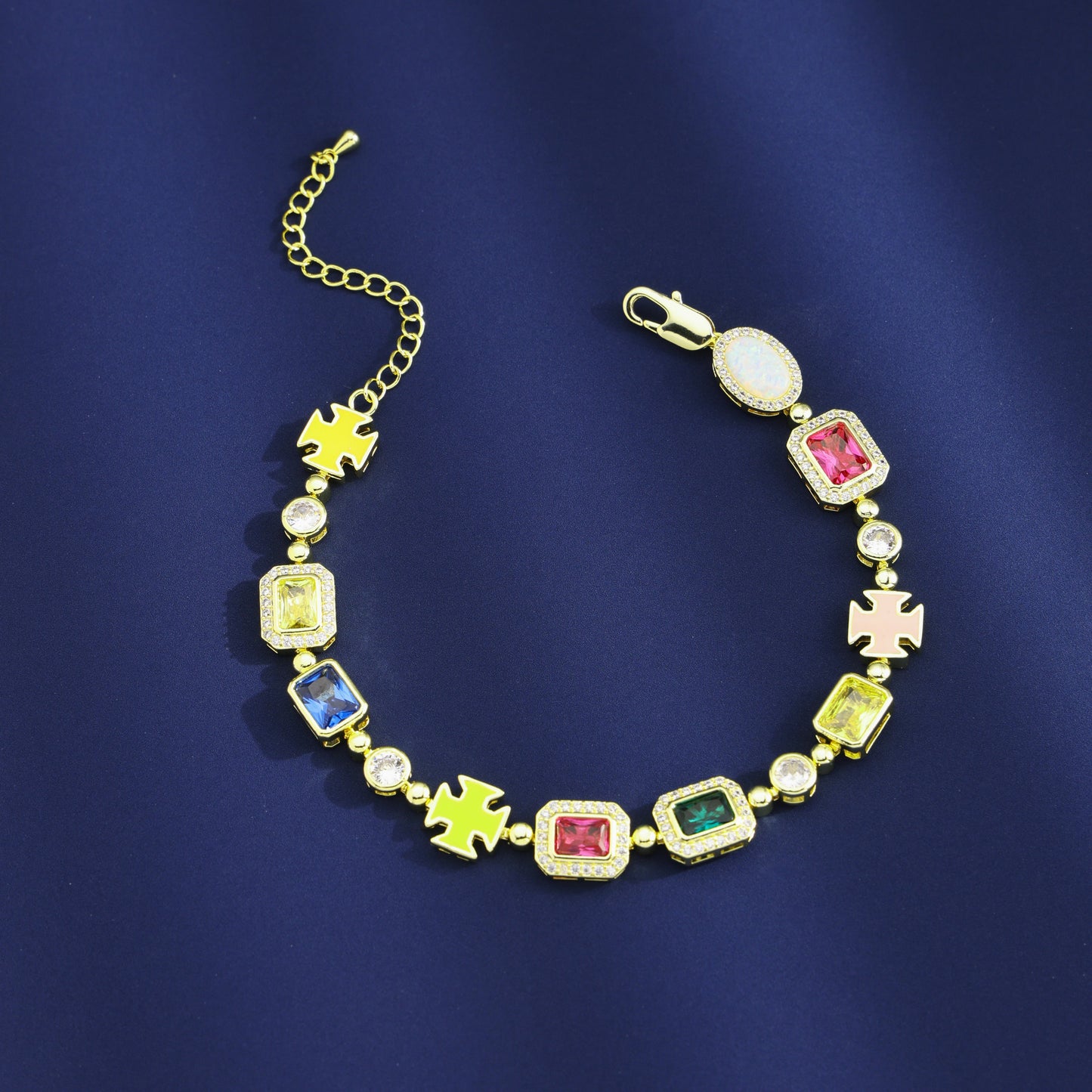 Sonnenwenden-Edelstein-Fußkette