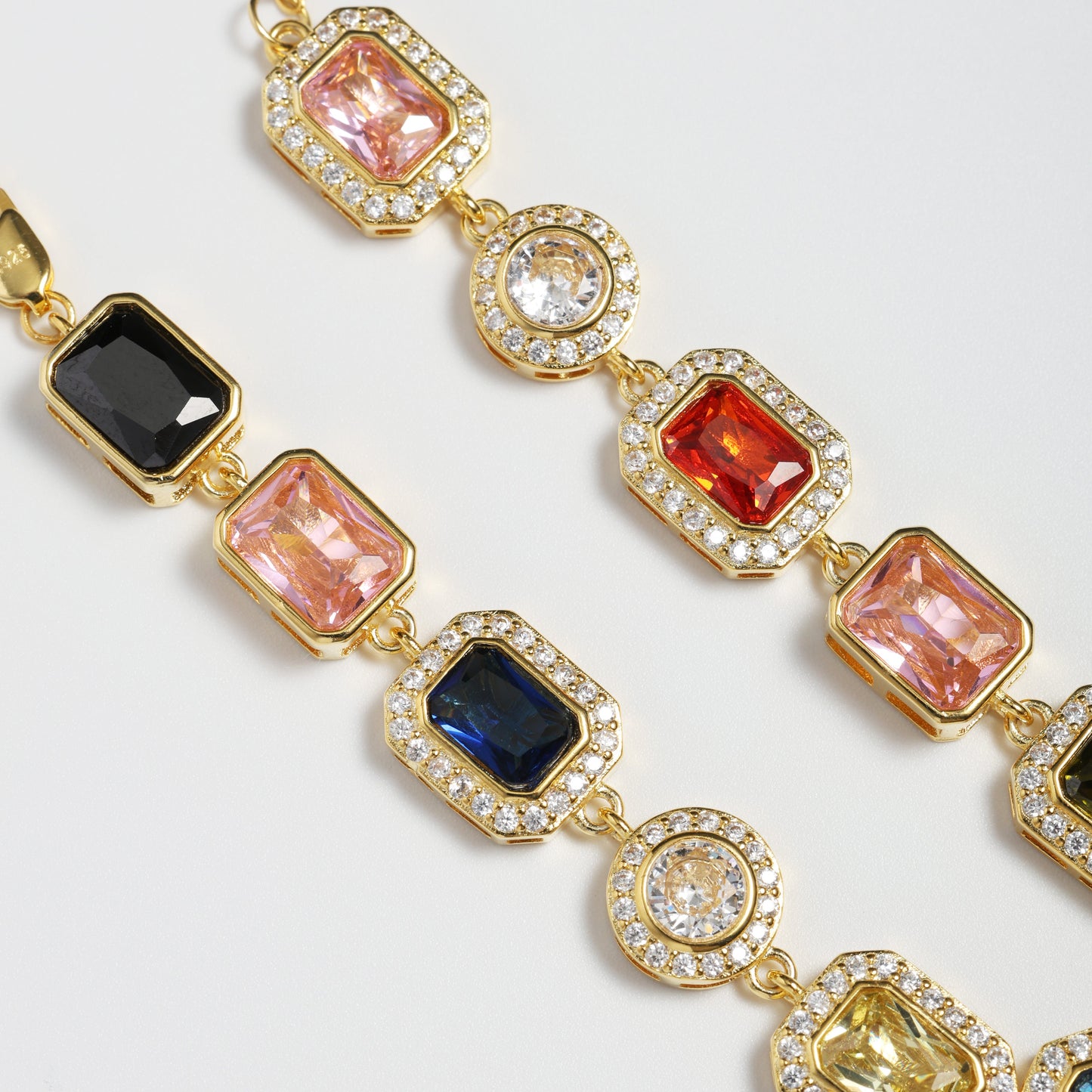 Mehrfarbiges Sonnenwende-Edelsteinarmband