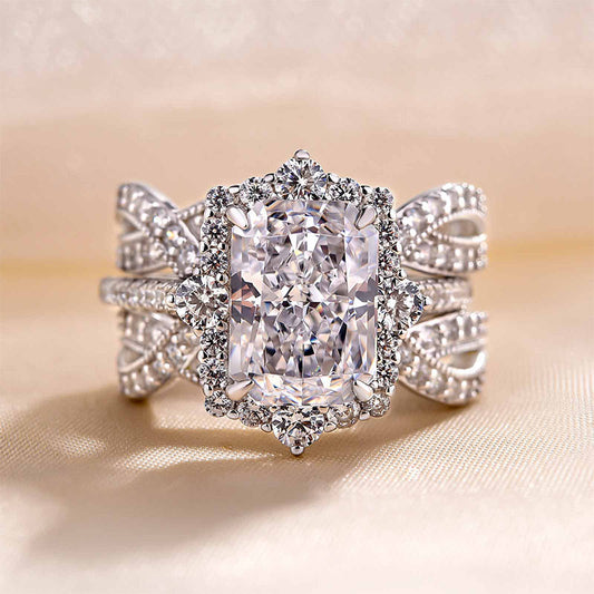 Vintage Halo Radiant Cut Einsatzring