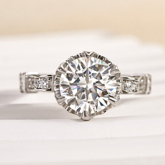 Wunderschöner 2,0 Karat Rundschliff Vintage Ring