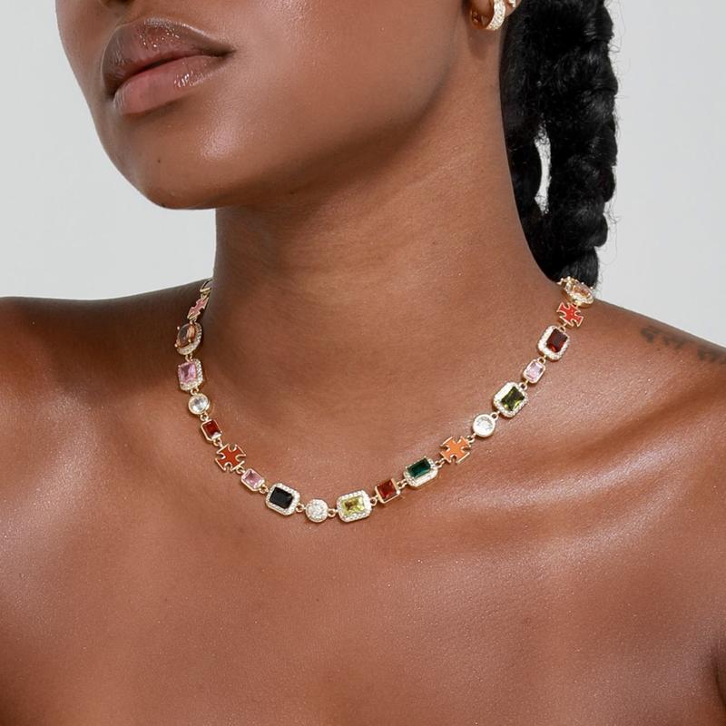 Gold-Sonnenwende-Paket (Edelstein-Halskette und Armband)