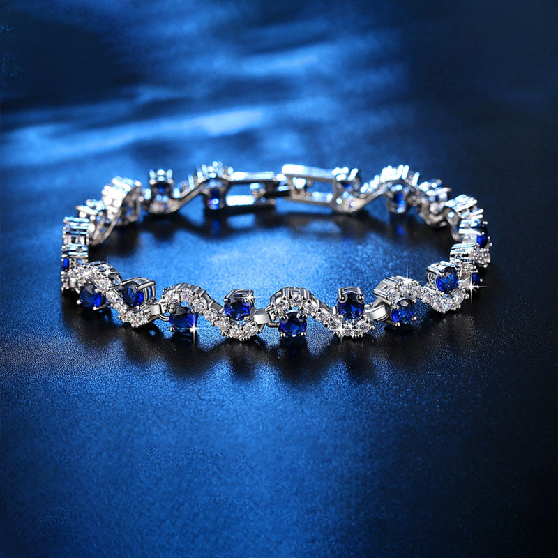 Blaues Wellenarmband