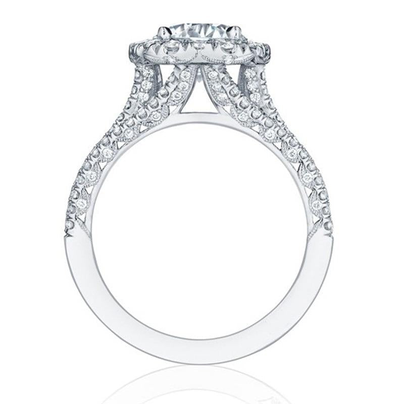 Luxuriöser Pavé-Ring aus 925er Sterlingsilber mit dreireihigem Design