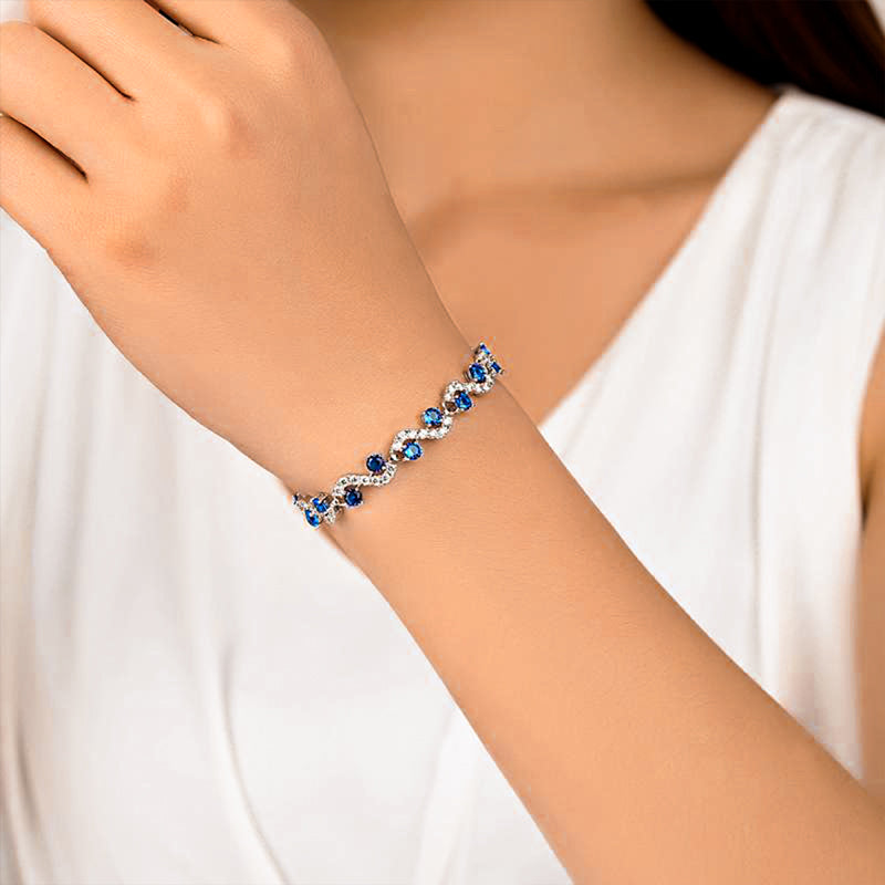 Blaues Wellenarmband