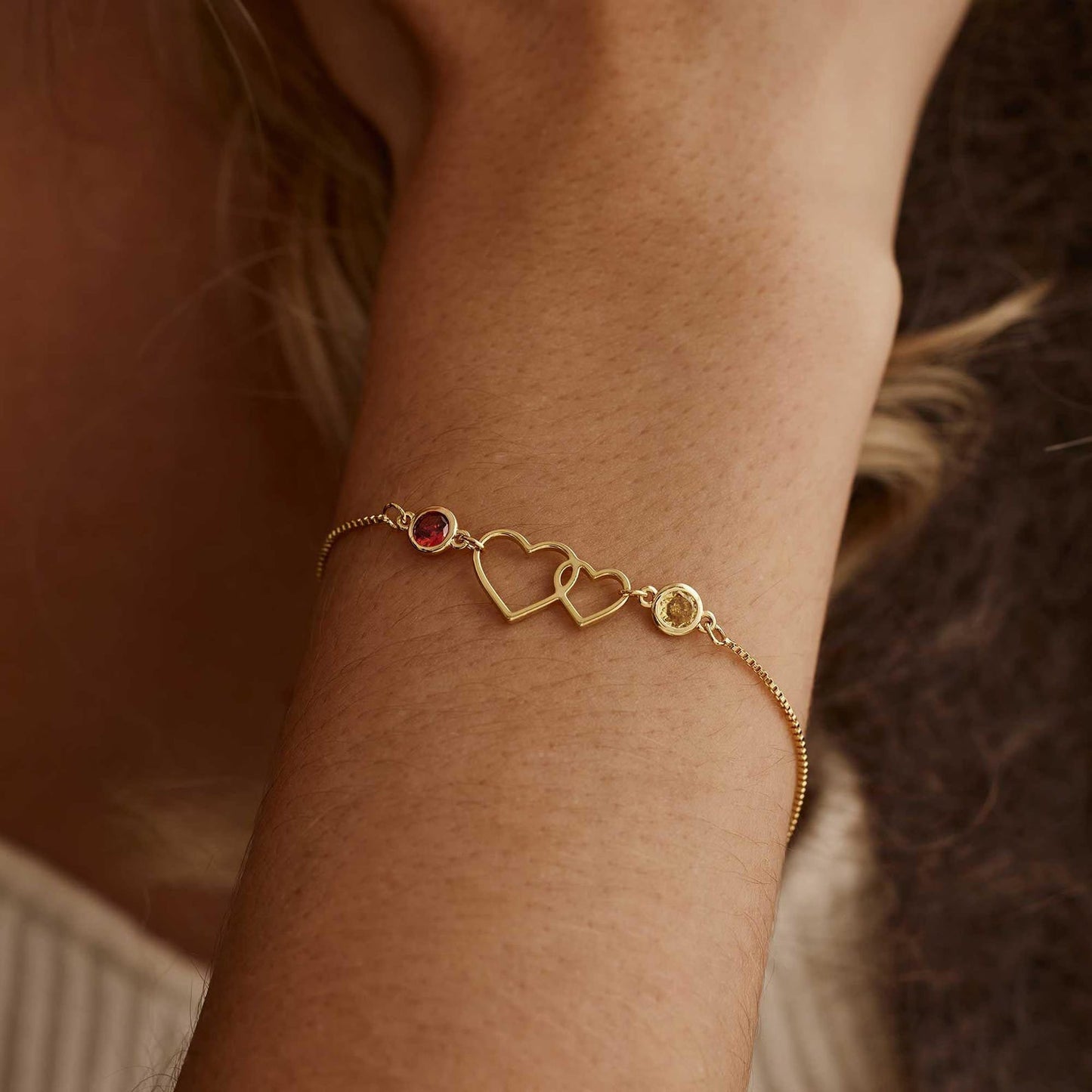 Herz-Geburtsstein-Armband