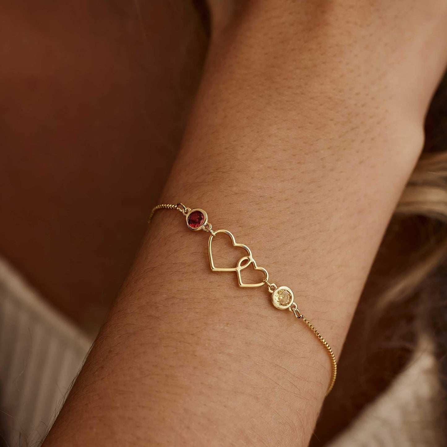 Herz-Geburtsstein-Armband