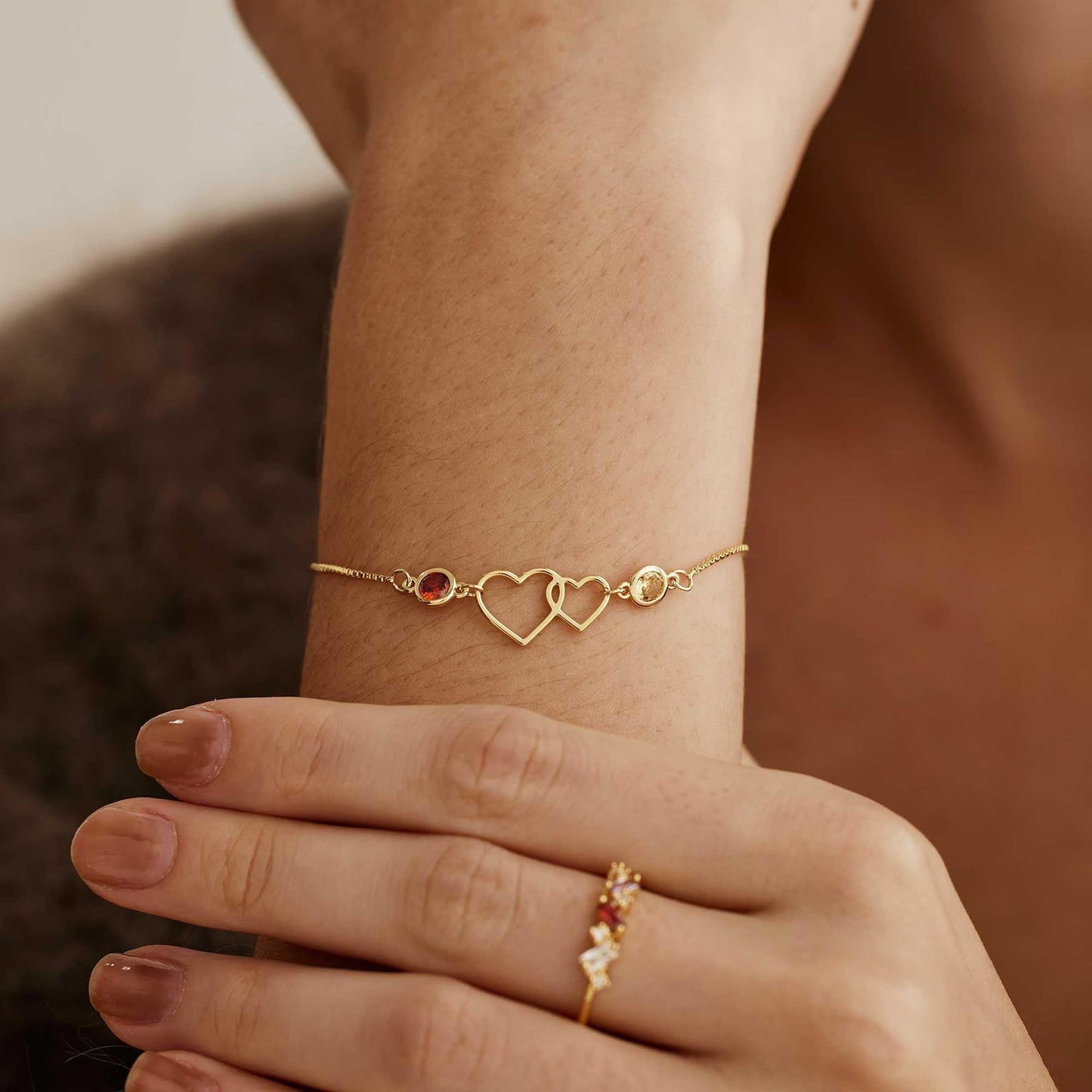 Herz-Geburtsstein-Armband