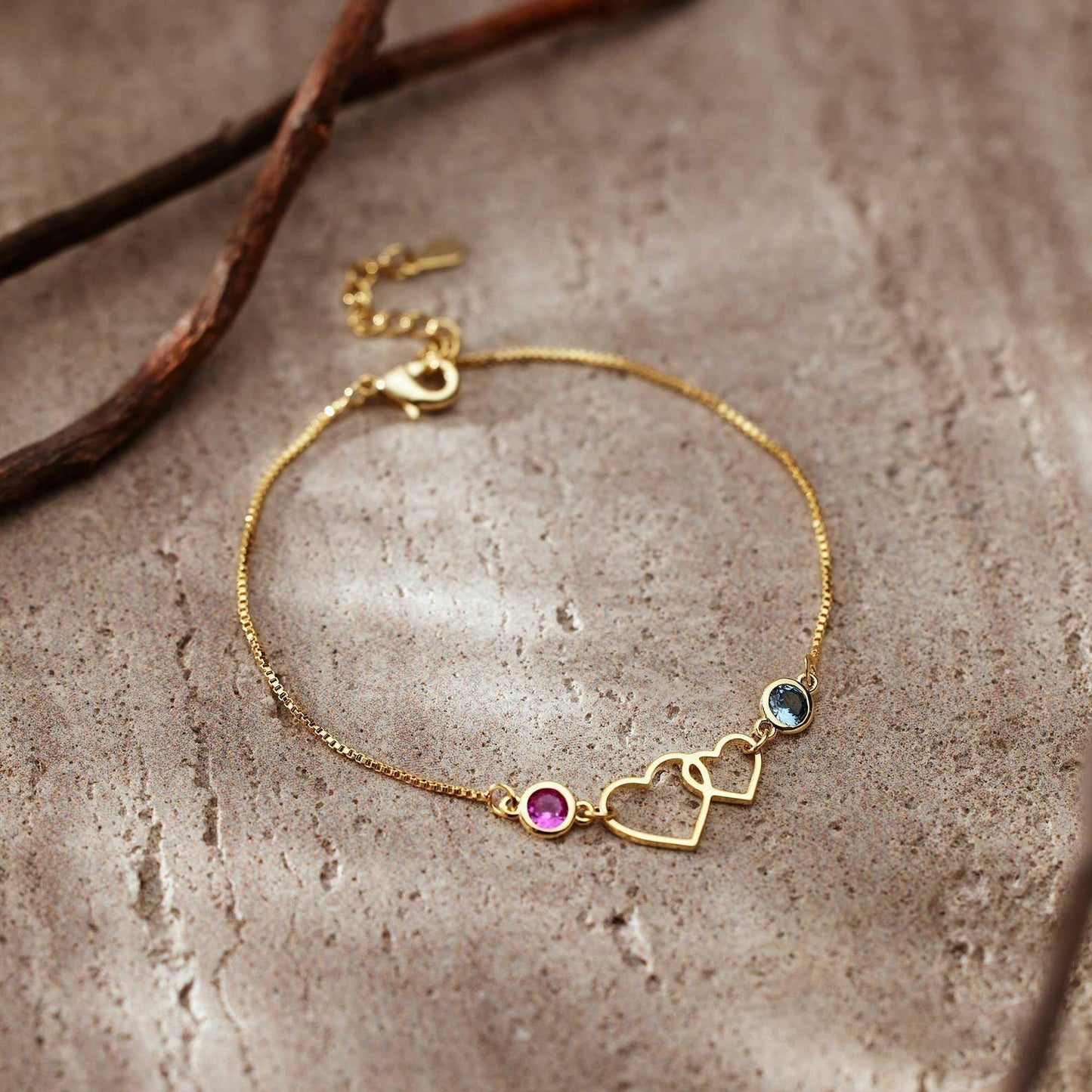 Herz-Geburtsstein-Armband