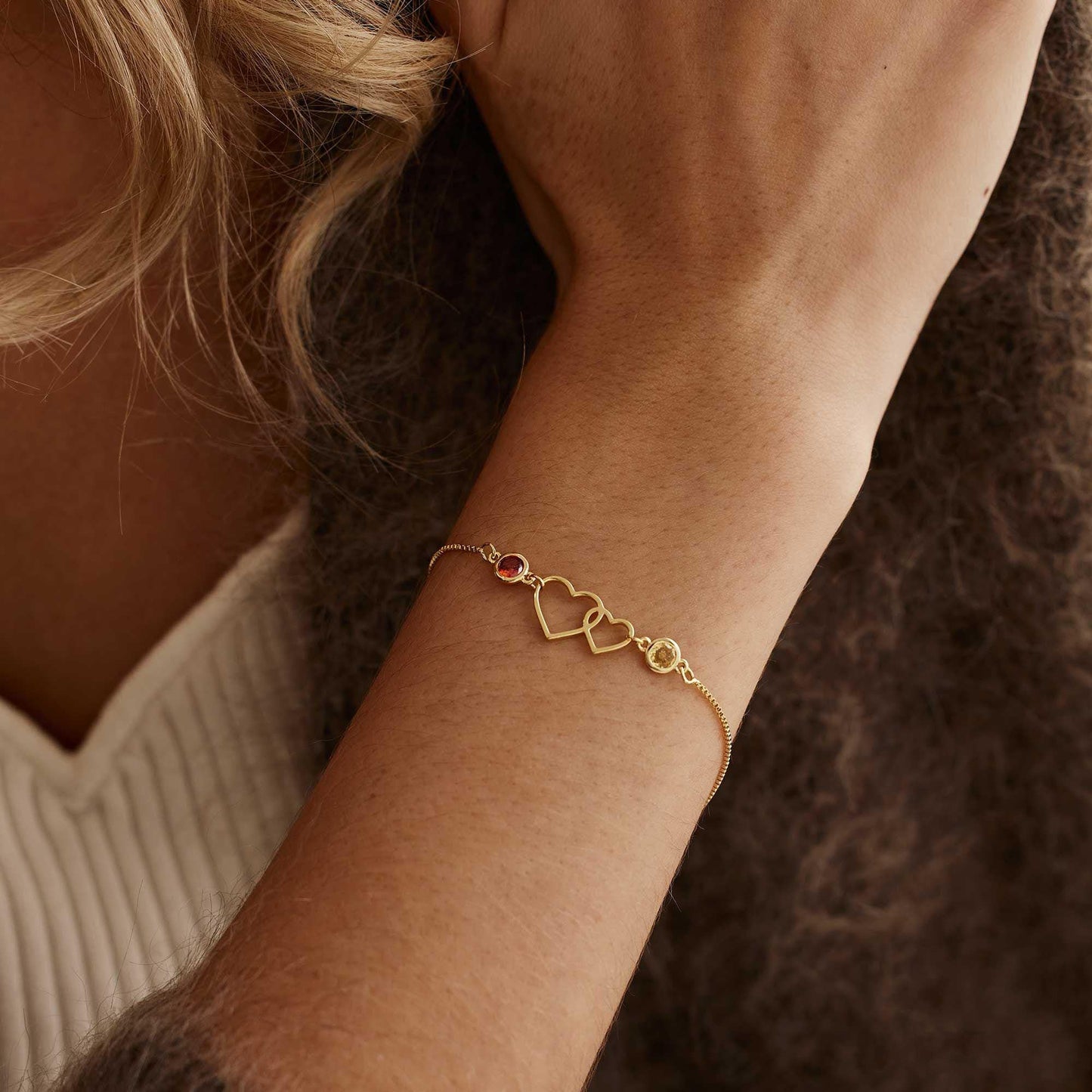 Herz-Geburtsstein-Armband